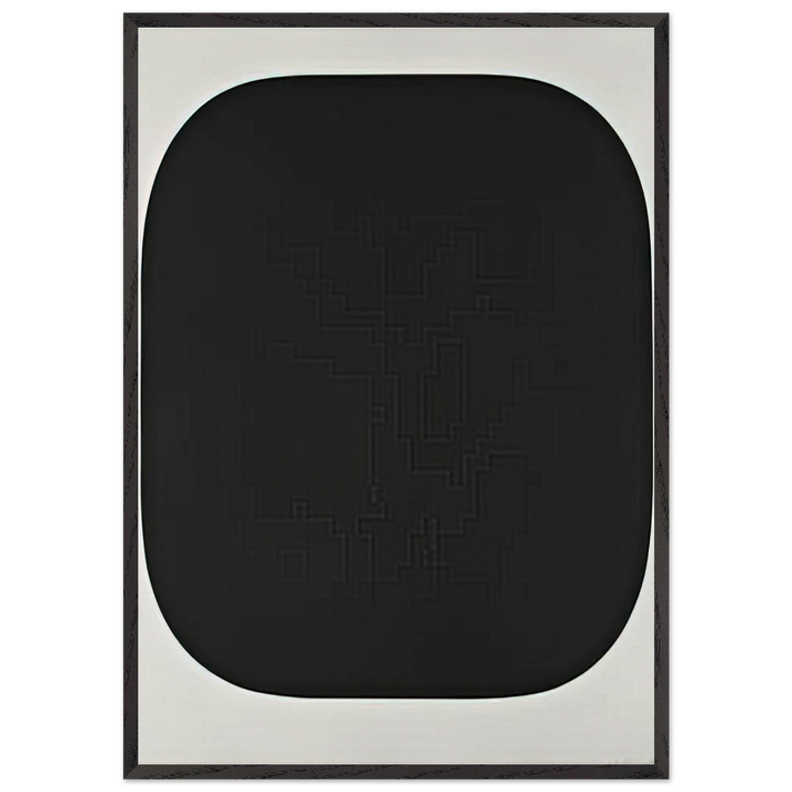 Black Variation IV from Second Curve series - Ellsworth Kelly 70x100 cm / 28x40 inches Framed Art Print – Black Wooden Frame