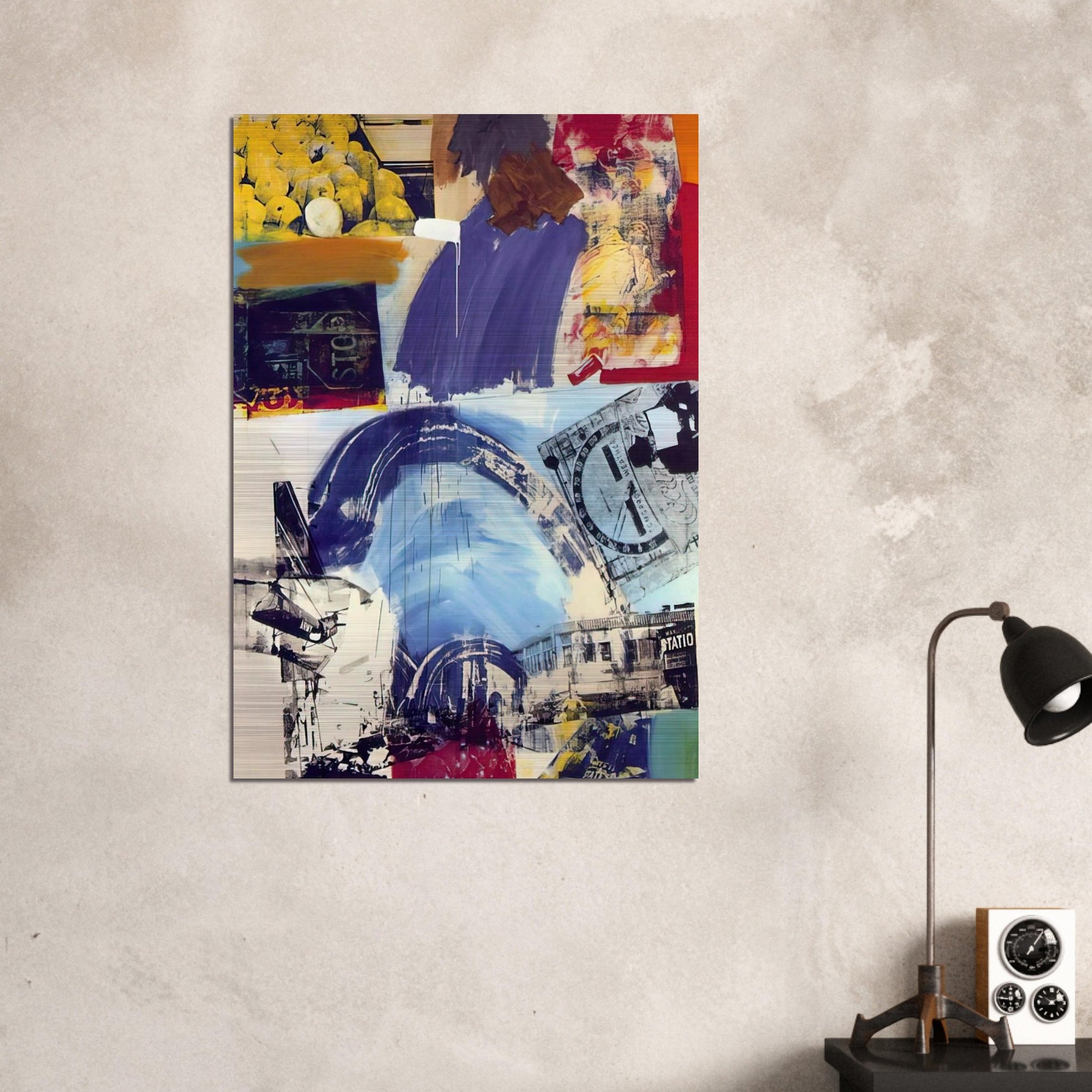 HARBOR - Robert Rauschenberg Brushed Aluminum Print - 70x100 cm / 28x40 inches | Robert Rauschenberg Aluminum Print | Robert Rauschenberg Prints