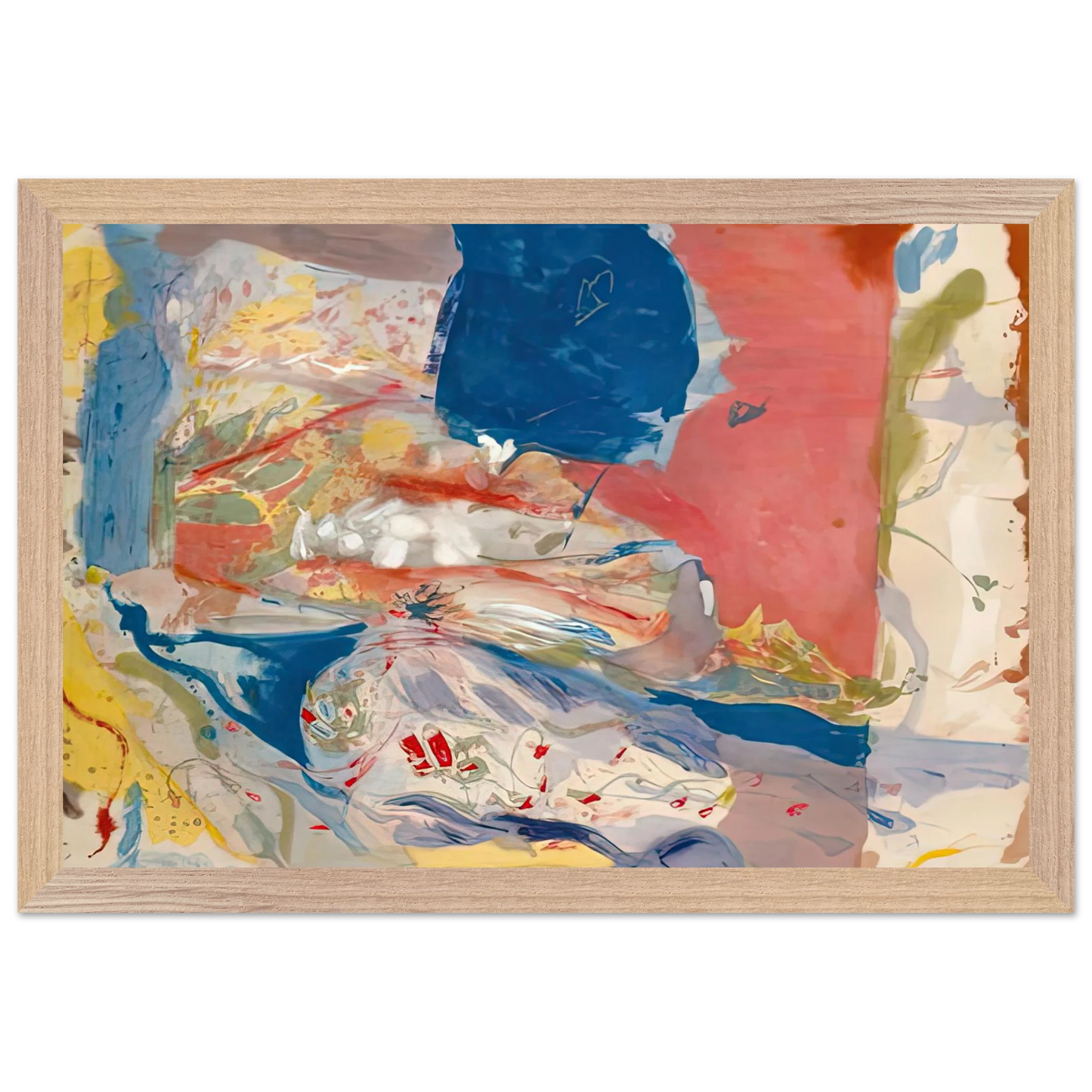 Helen Frankenthaler - Lorelei, 1957- Wall Art - 30x40 cm / 12x16 inches - Premium Wooden Framed Poster With Fine Art Paper - White frame