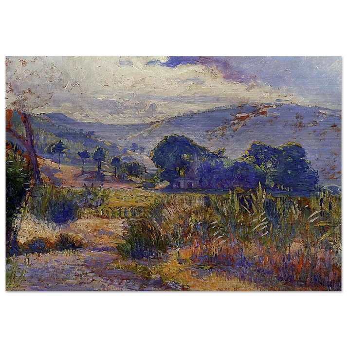 Cabasson Landscape study - Henri-Edmond Cross Brushed Aluminum Print - 70x100 cm / 28x40 inches | Henri-Edmond Cross Aluminum Print | Henri-Edmond Cross Prints