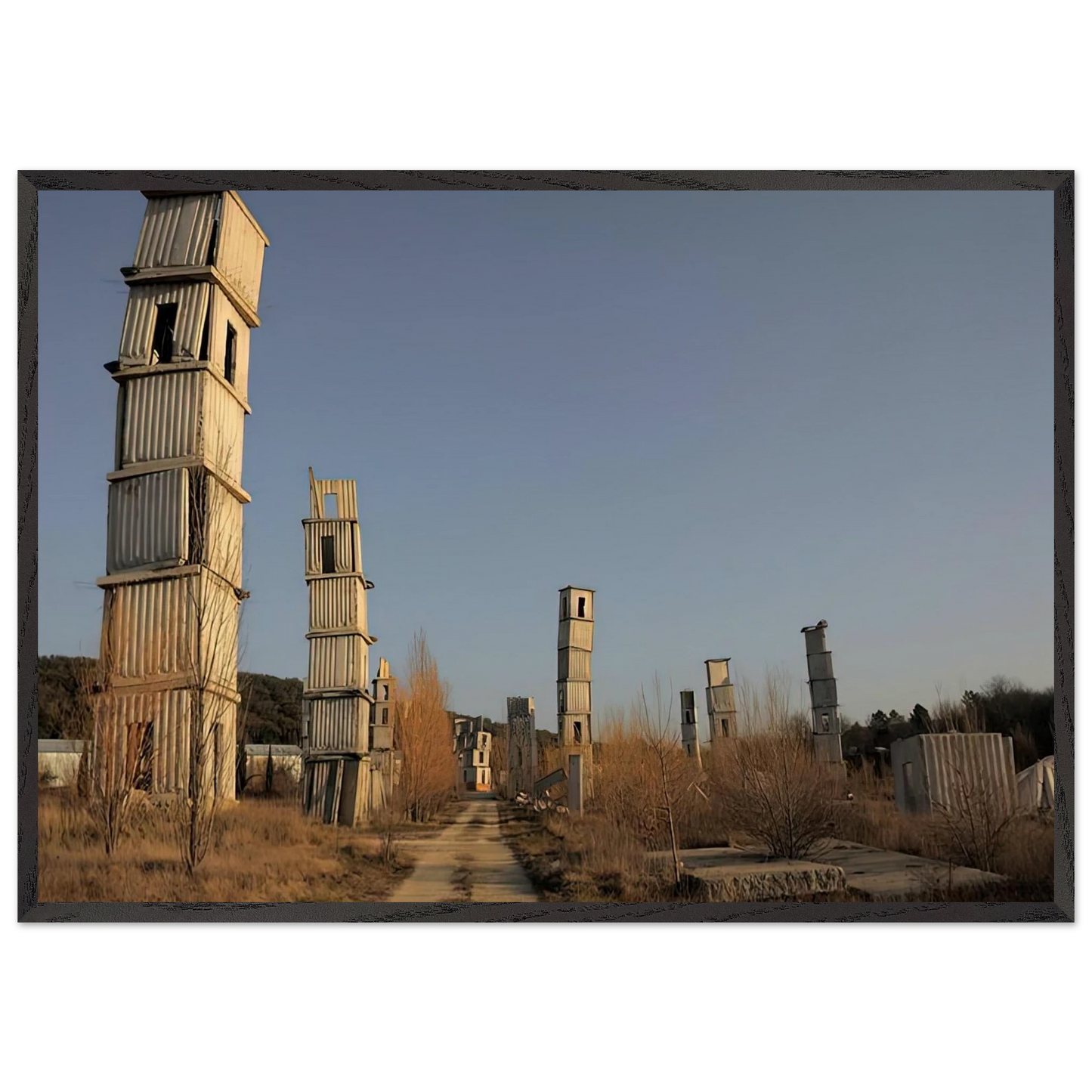 KIEFER S STUDIO COMPLEX AT BARJAC IN SOUTHERN FRANCE 2012 - Anselm Kiefer Framed Art Print – Black Wooden Frame - Default Title - -Framed Art Print