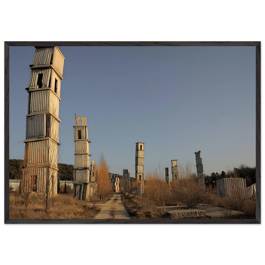 KIEFER S STUDIO COMPLEX AT BARJAC IN SOUTHERN FRANCE 2012 - Anselm Kiefer Framed Art Print – Black Wooden Frame - Default Title - -Framed Art Print