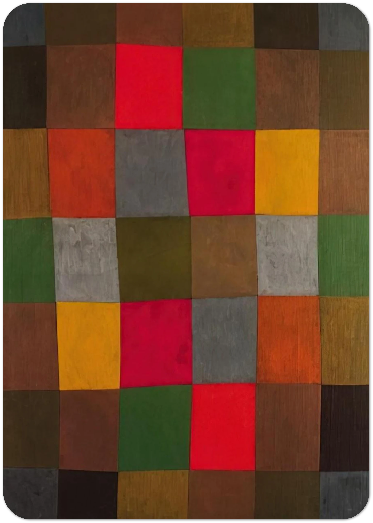 NEW HARMONY 1936 By Paul Klee Pack of 10 Post Cards | Paul Klee Post Cards | A6 (10.5 x 14.8 cm) - 4.1 x 5.8 inches