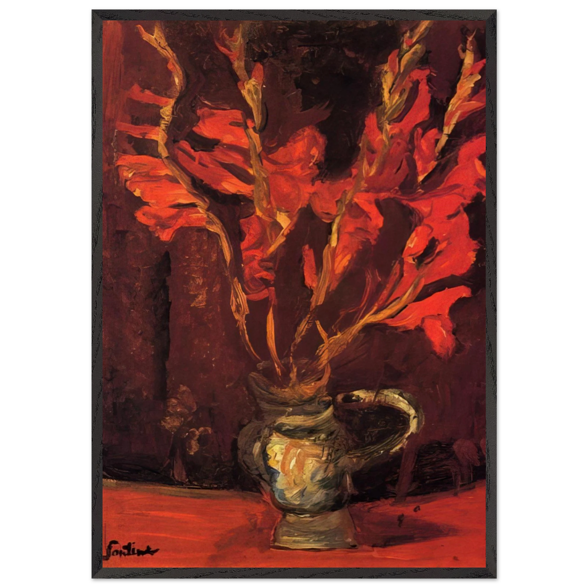 GLADIOLI 1919 - Chaim Soutine Framed Art Print – Black Wooden Frame - Default Title - -Framed Art Print