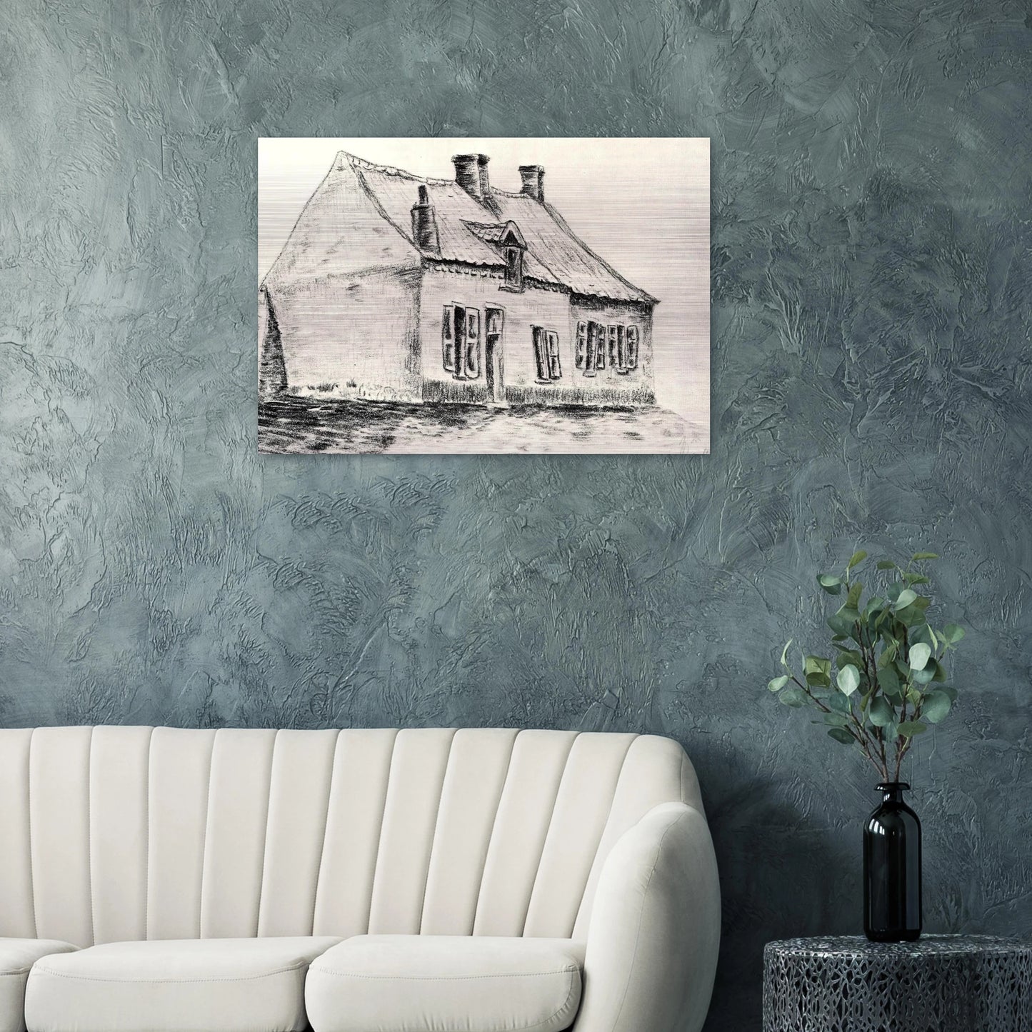 A house Magros - Vincent van Gogh Brushed Aluminum Print - 70x100 cm / 28x40 inches | Vincent van Gogh Aluminum Print | Vincent van Gogh Prints