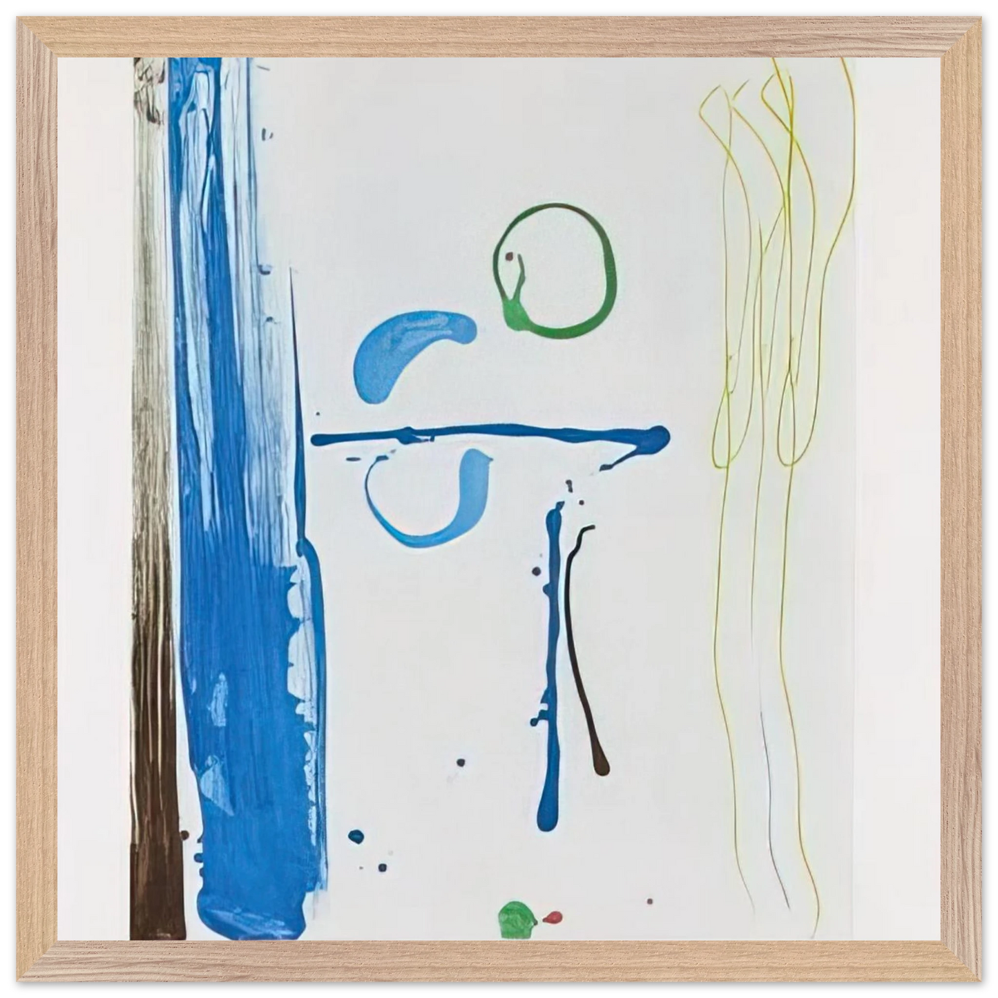 Helen Frankenthaler - Sunshine After Rain - 1987 Wall art - 70x70 cm / 28x28 inches - Premium Wooden Framed Poster With Fine Art Paper - Wood frame