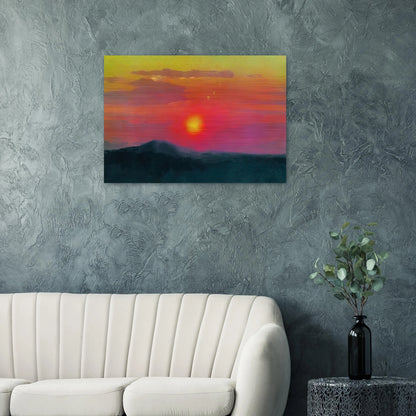 Red sunset - Arkhyp Kuindzhi Brushed Aluminum Print - 70x100 cm / 28x40 inches | Arkhyp Kuindzhi Aluminum Print | Arkhyp Kuindzhi Prints