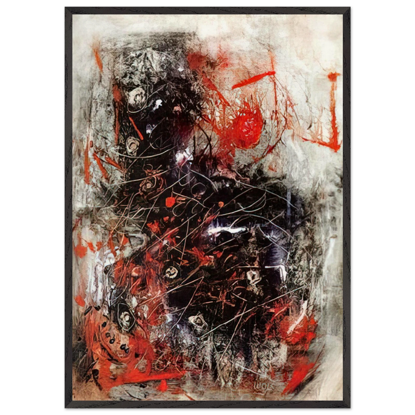 Oui Oui Oui - Tachisme - Wols Framed Art Print – Black Wooden Frame - Default Title - -Framed Art Print