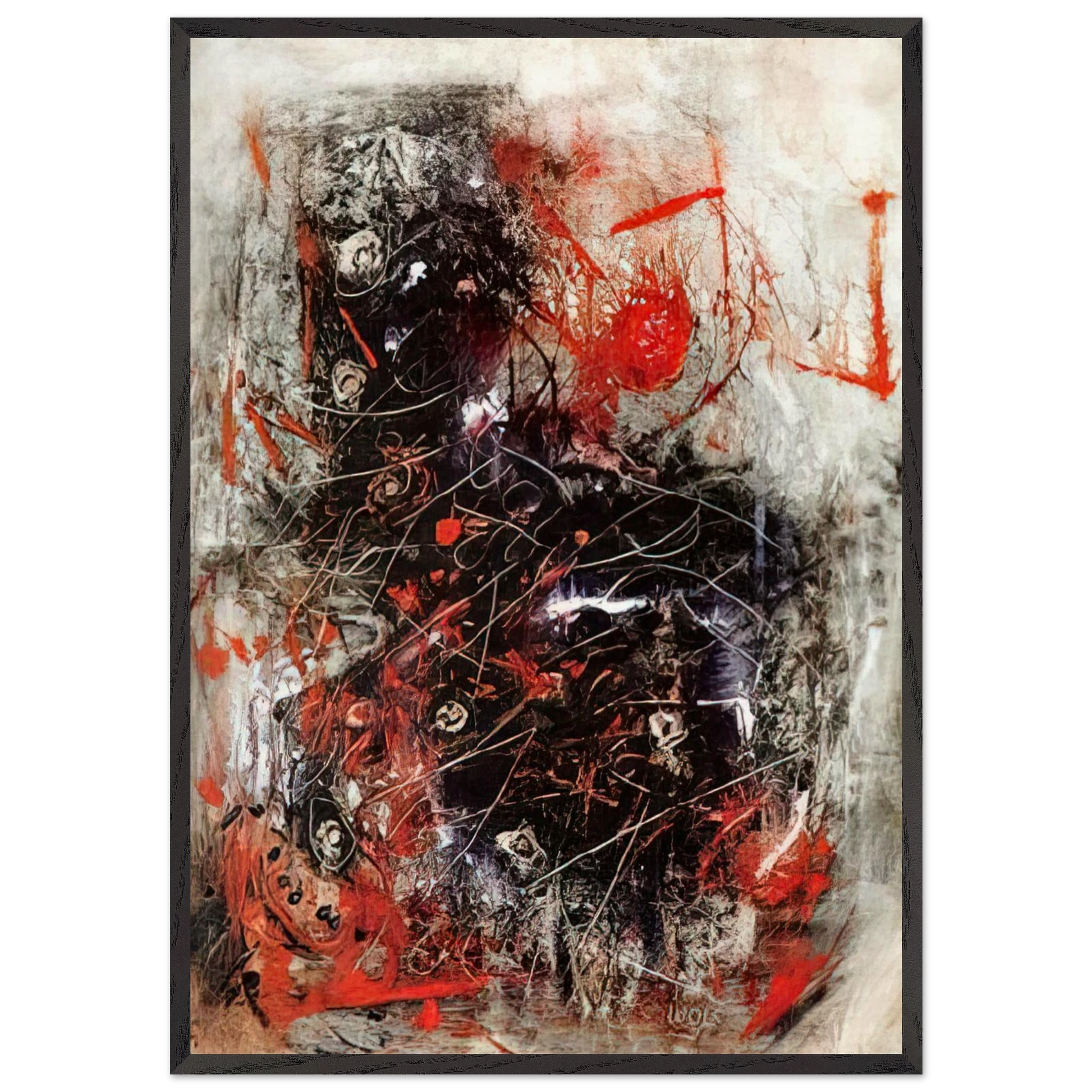 Oui Oui Oui - Tachisme - Wols Framed Art Print – Black Wooden Frame - Default Title - -Framed Art Print