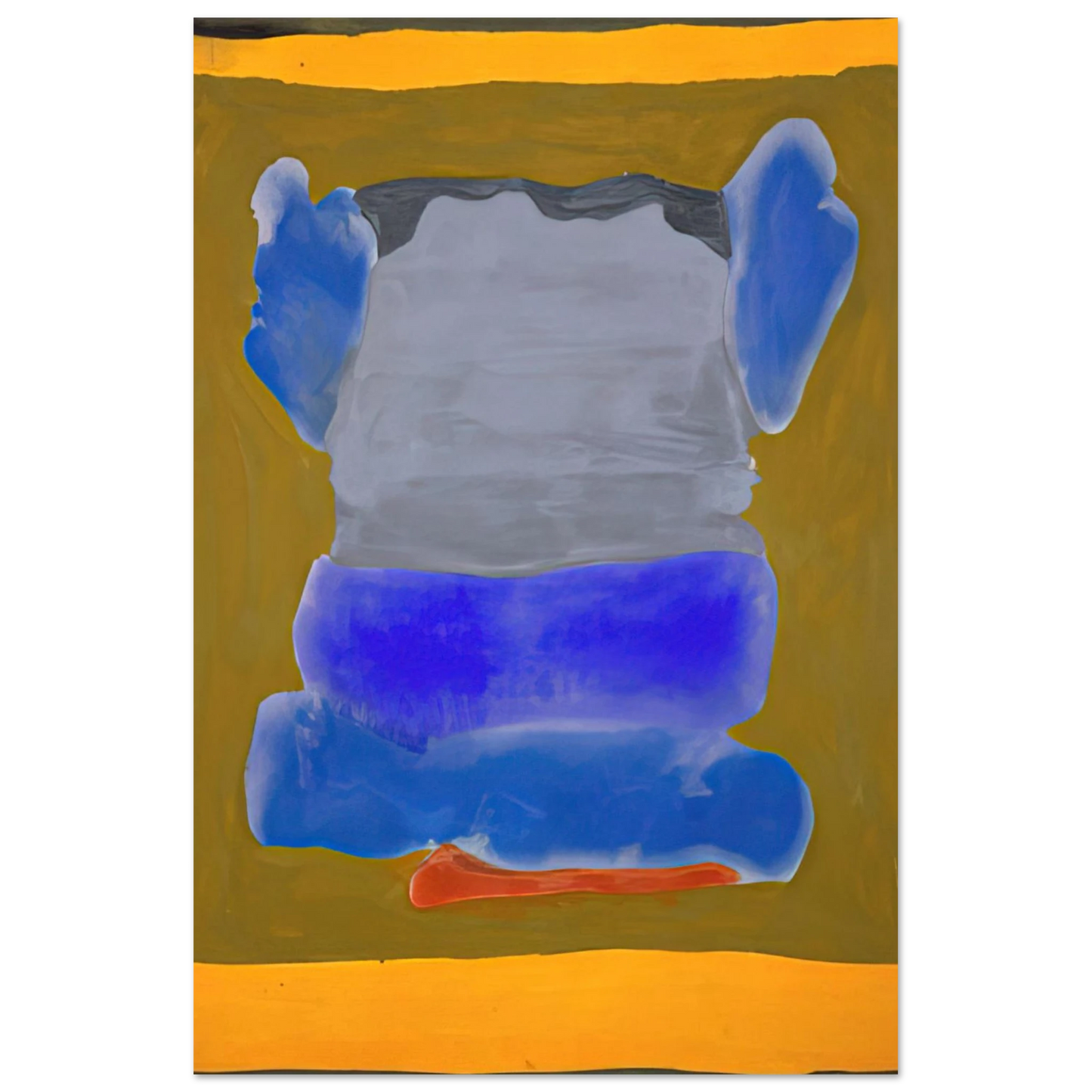 Helen Frankenthaler - Buddha s Court - 1964 Wall art - 27x35 cm / 11x14 inches - Premium Wooden Framed Poster With Fine Art Paper - Black frame