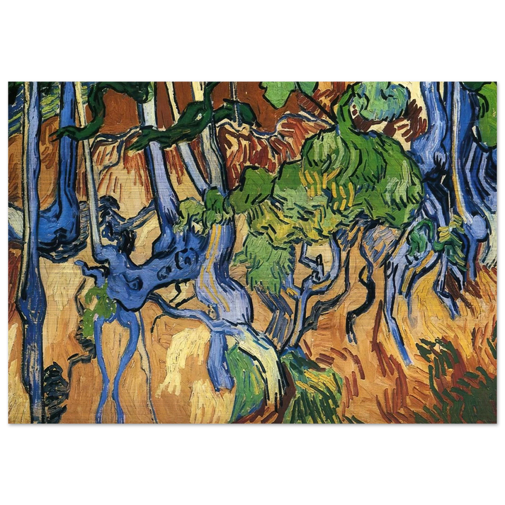 Tree roots - Vincent van Gogh Brushed Aluminum Print - 70x100 cm / 28x40 inches | Vincent van Gogh Aluminum Print | Vincent van Gogh Prints