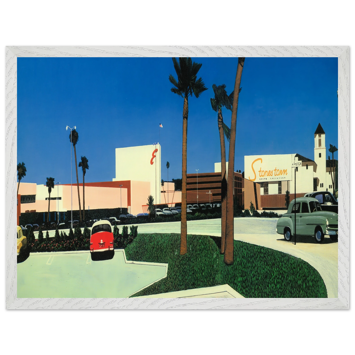 Hiroshi Nagai - In the beginning Stonestown Wall Art - 60x80 cm / 24x32 inches - Premium Wooden Framed Poster With Fine Art Paper - White frame