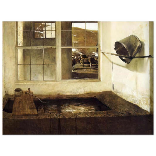 Andrew Wyeth - SPRING FED Wall Art - 21x29.7 cm / 8x12" - Fine Art Poster - -