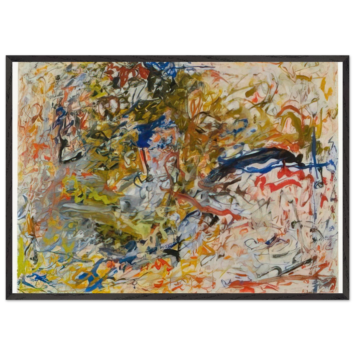 UNTITLED 1960 N2 - Milton Resnick 70x100 cm / 28x40 inches Framed Art Print – Black Wooden Frame