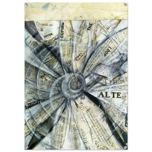 OMAGGIO A BETUDA FUTURISTA 1915 - Carlo Carra Acrylic Print - 70x100 cm / 28x40″ inches