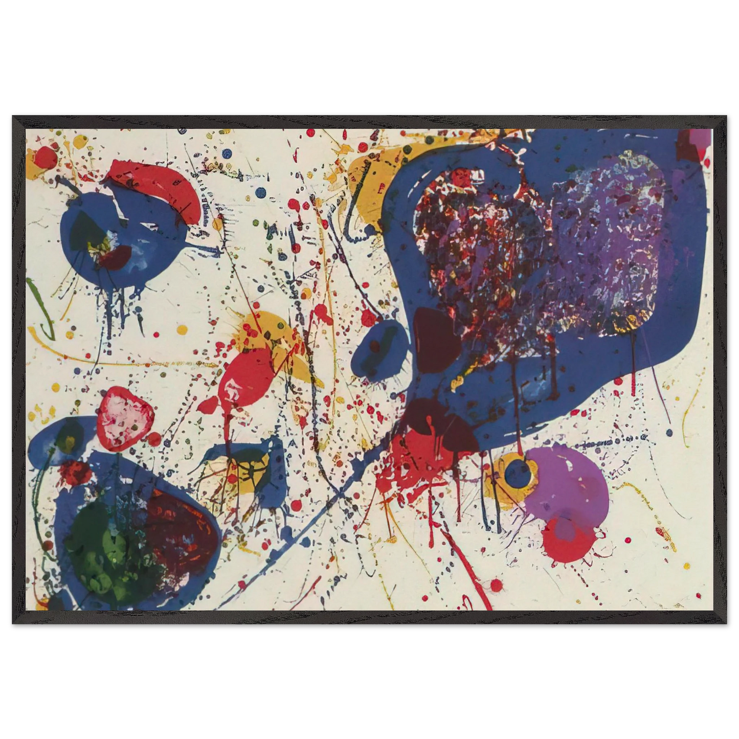 Light Violet  Lembark L20  - Sam Francis Framed Art Print – Black Wooden Frame - Default Title - -Framed Art Print