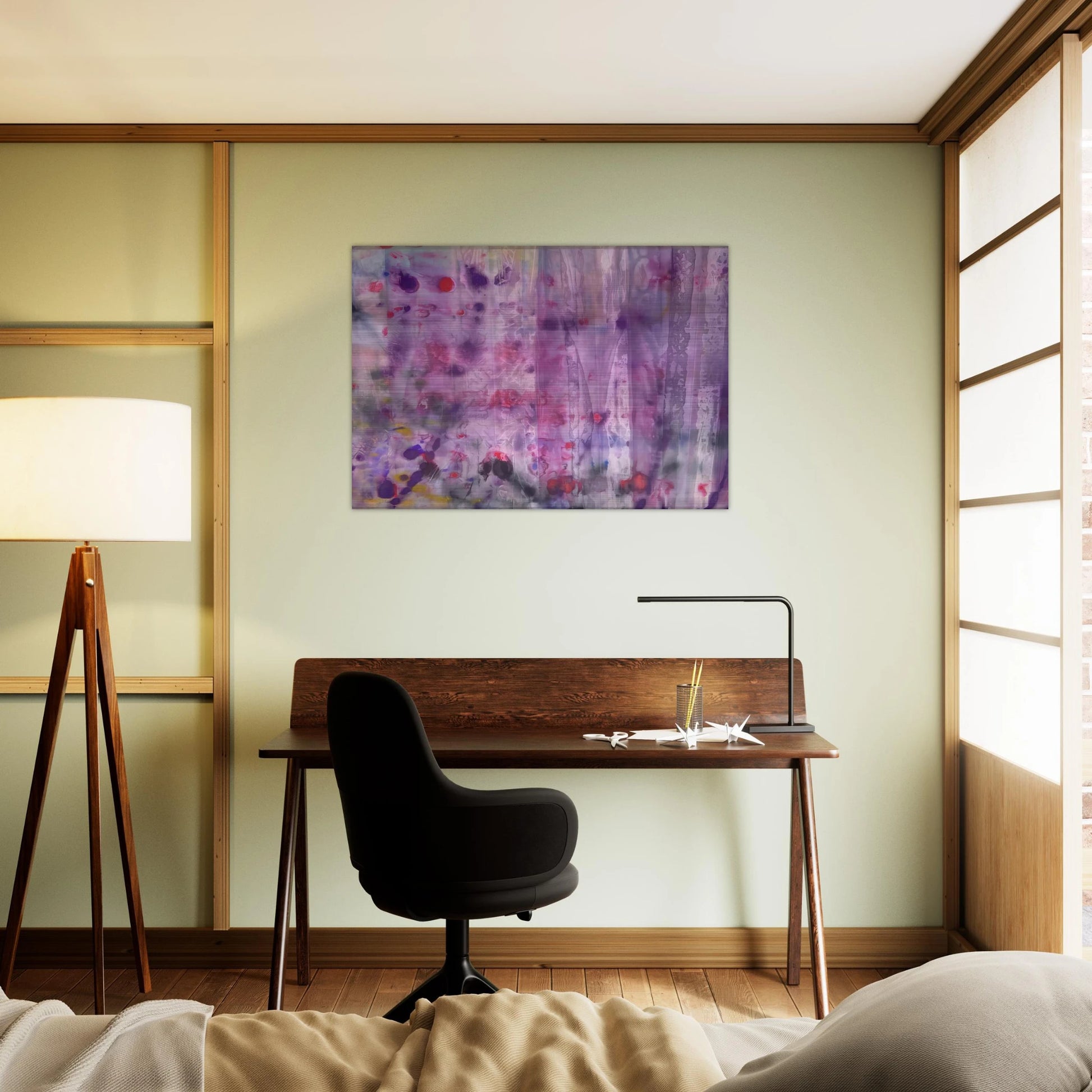 April 4 - Sam Gilliam Brushed Aluminum Print - 70x100 cm / 28x40 inches | Sam Gilliam Aluminum Print | Sam Gilliam Prints