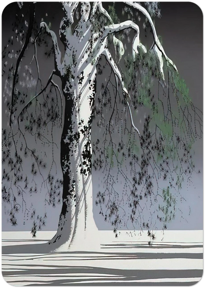 Fir Tree In Snow By Eyvind Earle Pack of 10 Post Cards | Eyvind Earle Post Cards | A6 (10.5 x 14.8 cm) - 4.1 x 5.8 inches