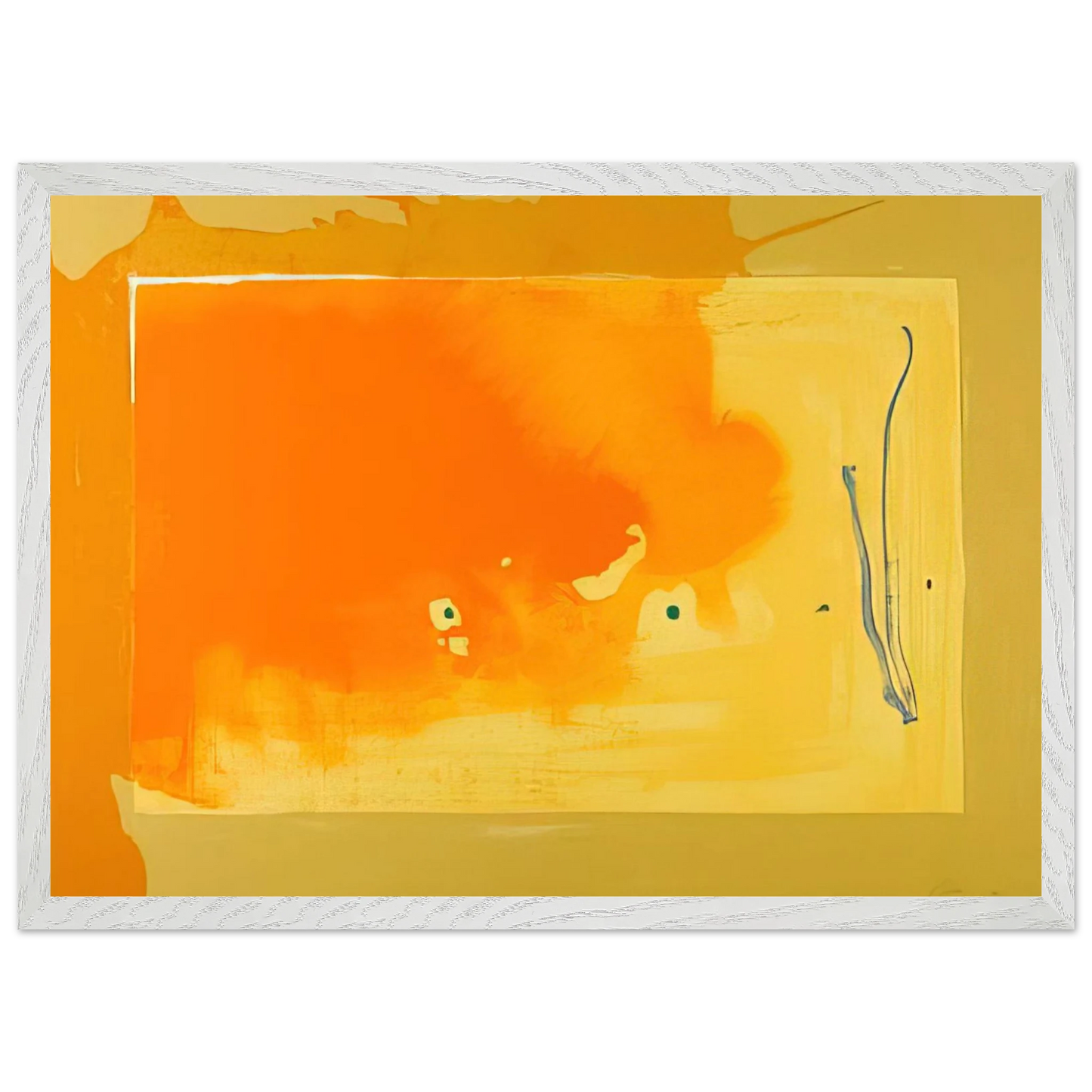 Helen Frankenthaler - Bilbao - 1998 Wall art - A2 (42 x 59.4  cm) - Premium Wooden Framed Poster With Fine Art Paper - Black frame