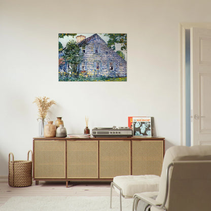 Old House, East Hampton - Childe Hassam Brushed Aluminum Print - 70x100 cm / 28x40 inches | Childe Hassam Aluminum Print | Childe Hassam Prints