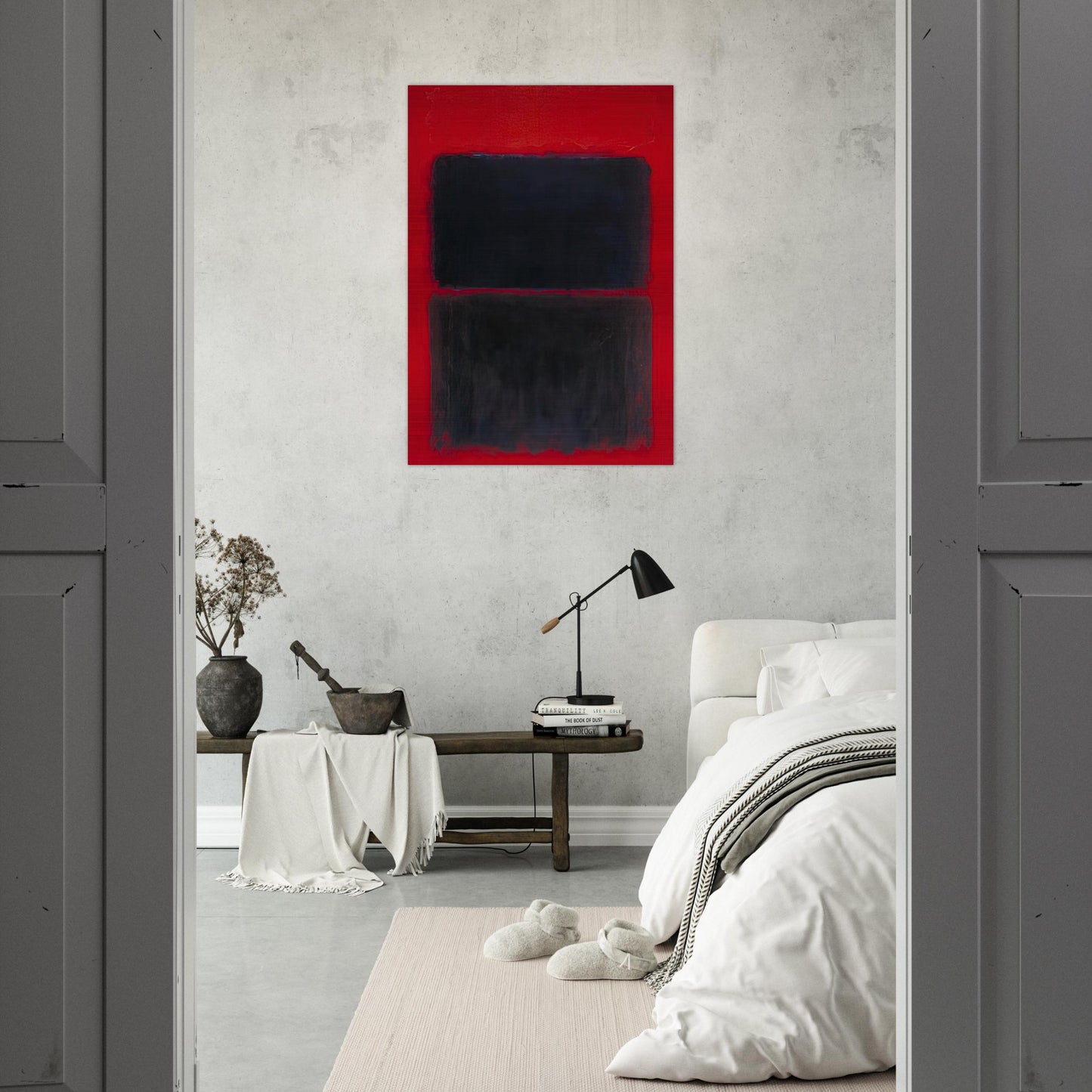 Light Red Over Black - 1957 - Mark Rothko Brushed Aluminum Print - 70x100 cm / 28x40 inches | Mark Rothko Aluminum Print | Mark Rothko Prints