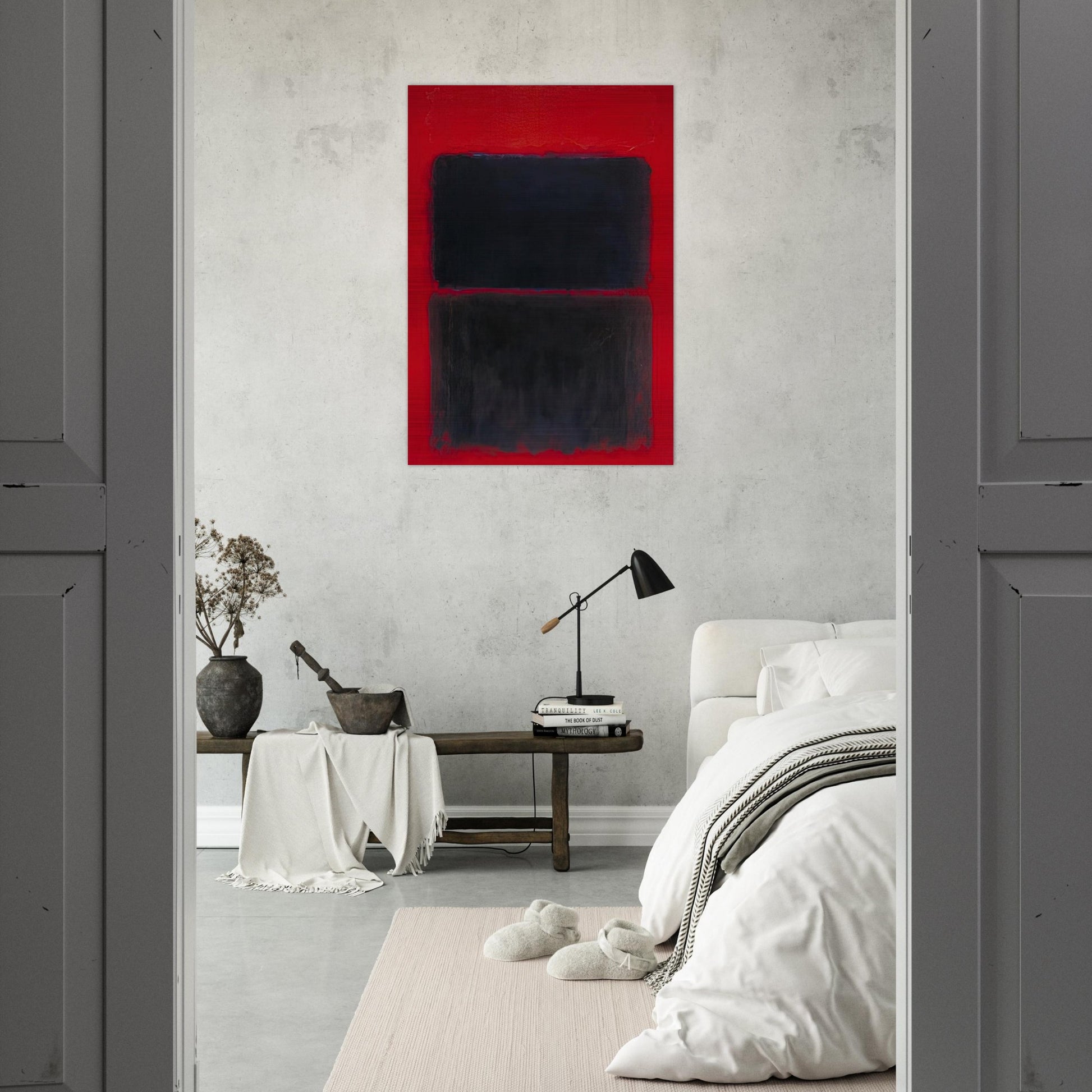 Light Red Over Black - 1957 - Mark Rothko Brushed Aluminum Print - 70x100 cm / 28x40 inches | Mark Rothko Aluminum Print | Mark Rothko Prints