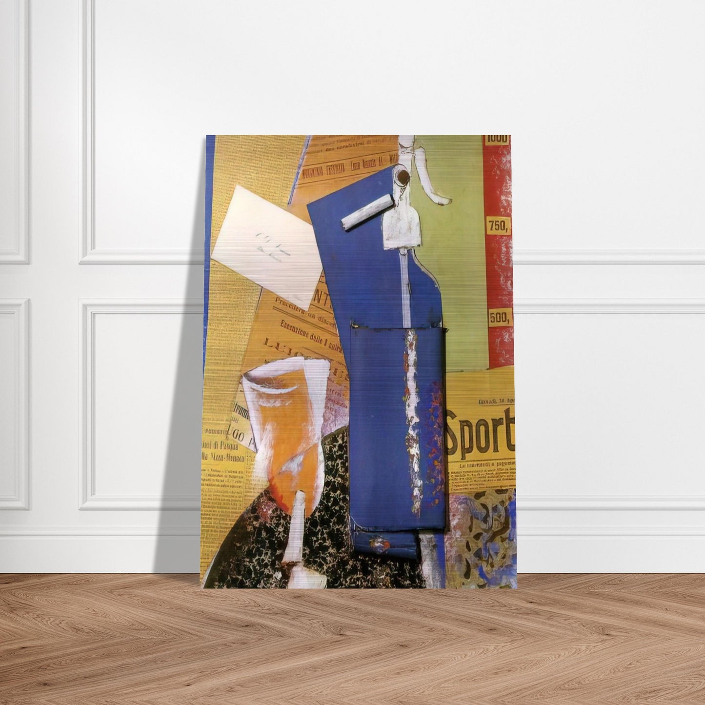STILL LIFE WITH SYPHON SODA WATER 1914 - Carlo Carra Brushed Aluminum Print - 70x100 cm / 28x40 inches | Carlo Carra Aluminum Print | Carlo Carra Prints