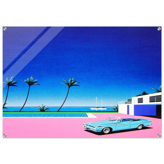 Pink Driveway - Hiroshi Nagai Acrylic Print - 70x100 cm / 28x40″ inches