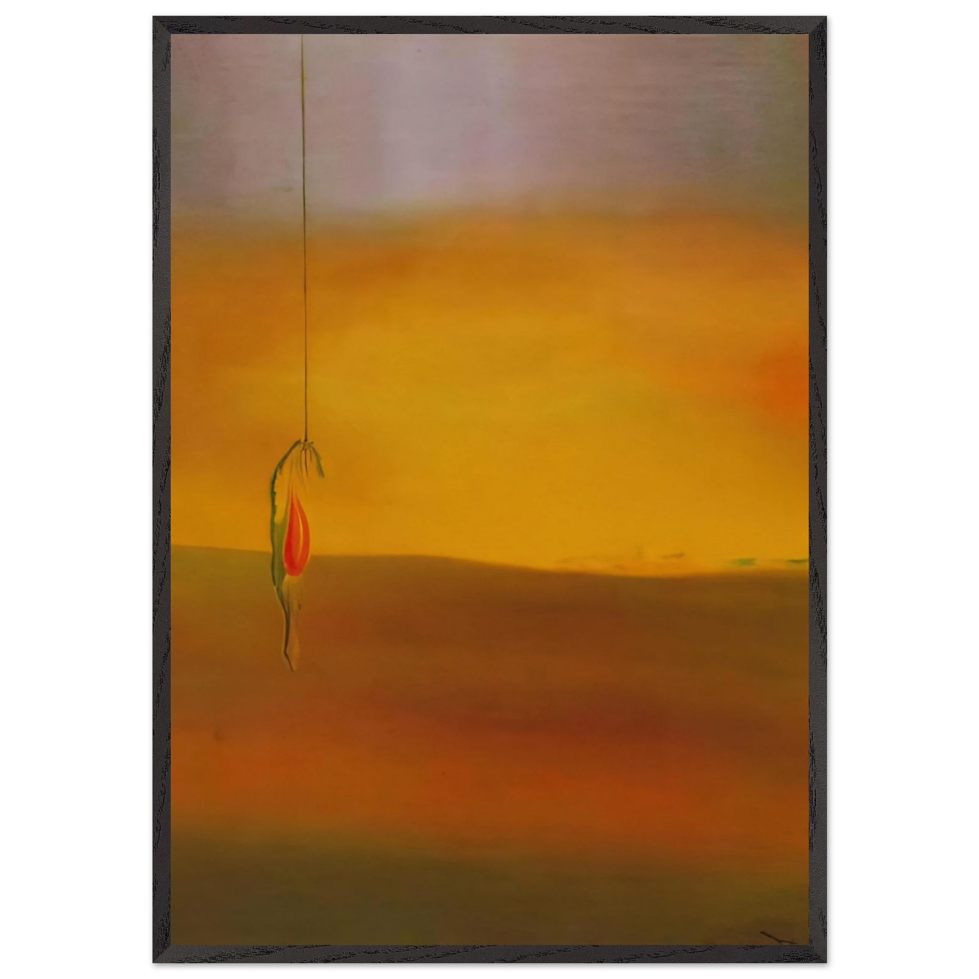 FRIED EGG ON THE PLATE WITHOUT THE PLATE 1932 - Salvador Dali Framed Art Print – Black Wooden Frame - Default Title - -Framed Art Print