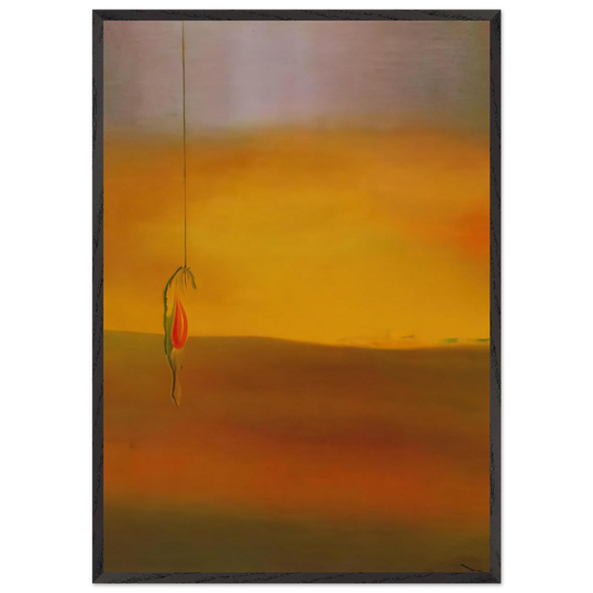 FRIED EGG ON THE PLATE WITHOUT THE PLATE 1932 - Salvador Dali Framed Art Print – Black Wooden Frame - Default Title - -Framed Art Print