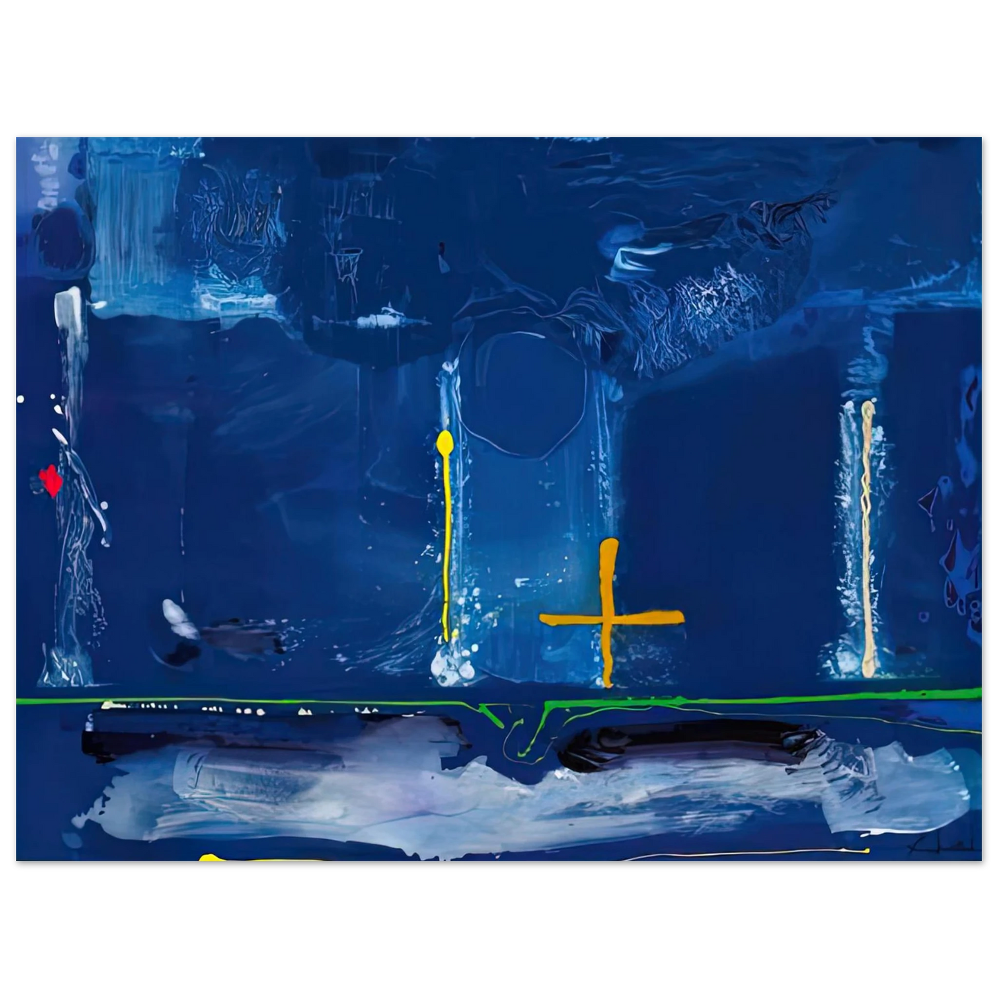 Helen Frankenthaler - Sister Sky, 1991- Wall Art - 60x80 cm / 24x32 inches - Premium Wooden Framed Poster With Fine Art Paper - Wood frame
