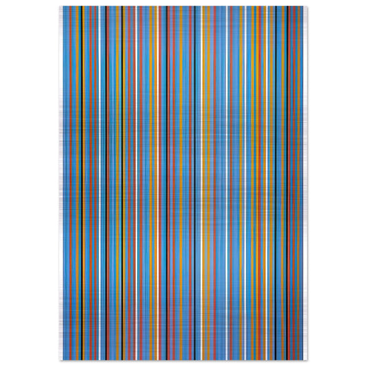 BIG BLUE 1982 - Bridget Riley Brushed Aluminum Print - 70x100 cm / 28x40 inches | Bridget Riley Aluminum Print | Bridget Riley Prints