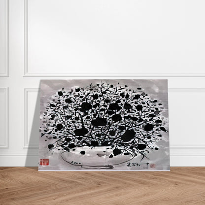 Flower - 2000 - Wu Guanzhong Brushed Aluminum Print - 70x100 cm / 28x40 inches | Wu Guanzhong Aluminum Print | Wu Guanzhong Prints