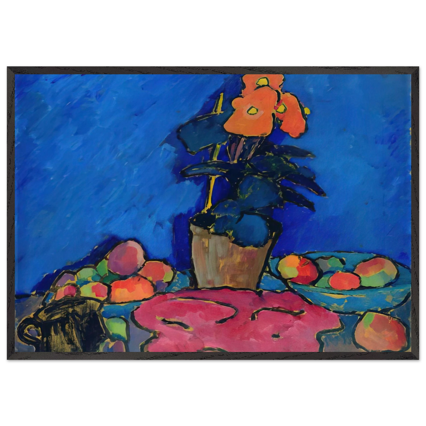 STILL LIFE WITH BEGONIA 1911 - Alexej von Jawlensky Framed Art Print – Black Wooden Frame - Default Title - -Framed Art Print