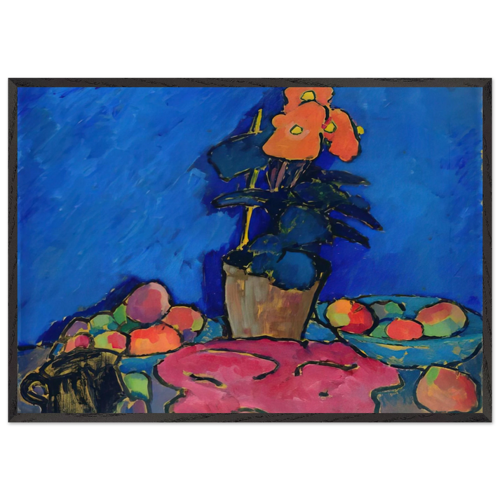 STILL LIFE WITH BEGONIA 1911 - Alexej von Jawlensky 70x100 cm / 28x40 inches Framed Art Print – Black Wooden Frame