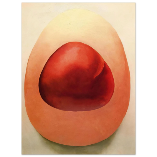 Georgia O'Keeffe - Red and Pink Rocks Fine Art Poster - 13x18 cm / 5x7 inches