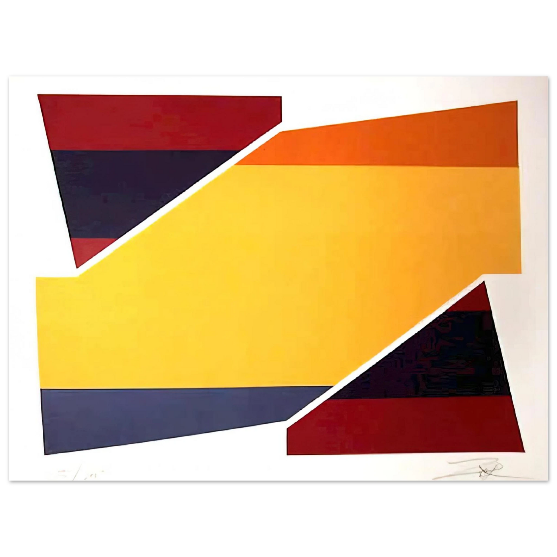 Larry Zox - Rotation II - 1980 Fine Art Poster - Default Title