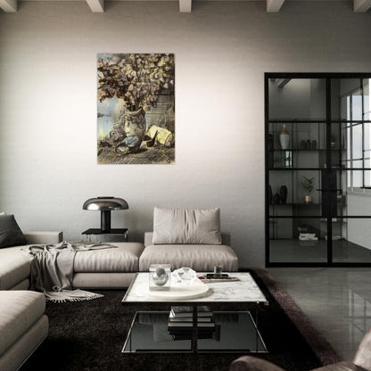 Honesty in a Vase - Vincent van Gogh Brushed Aluminum Print - 70x100 cm / 28x40 inches | Vincent van Gogh Aluminum Print | Vincent van Gogh Prints