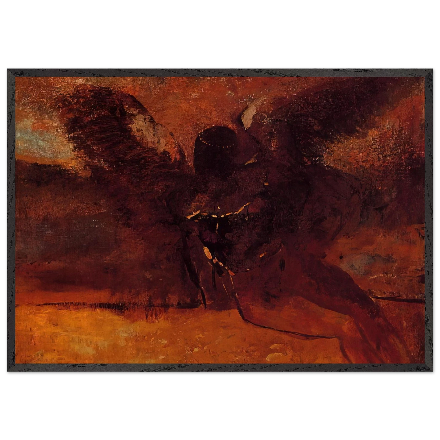 The Fall of Icarus - 1958 - Pablo Picasso Framed Art Print – Black Wooden Frame - Default Title - -Framed Art Print