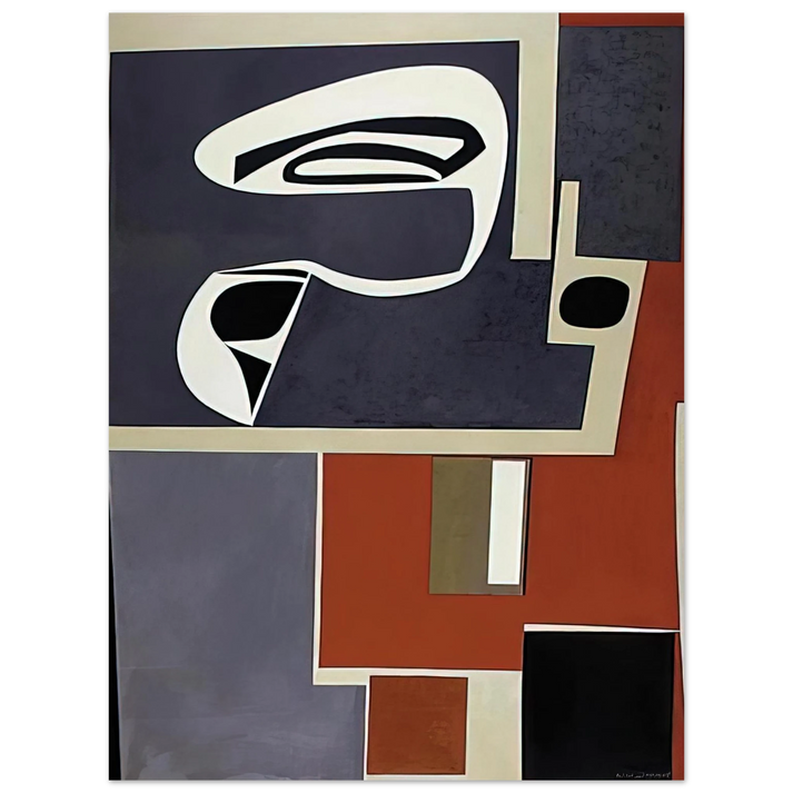 Will Barnet - Whiplash - 1959 United States  75x100 cm / 30x40inches Fine Art Poster