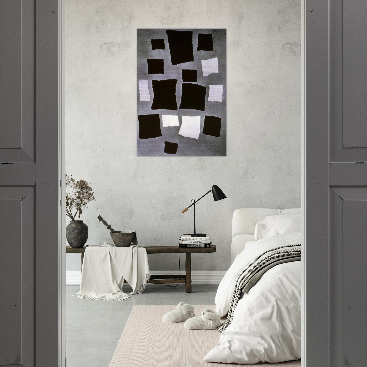 Squares or Rectangles Arranged According to the Laws of Chance - Jean Arp Brushed Aluminum Print - 70x100 cm / 28x40 inches | Jean Arp Aluminum Print | Jean Arp Prints