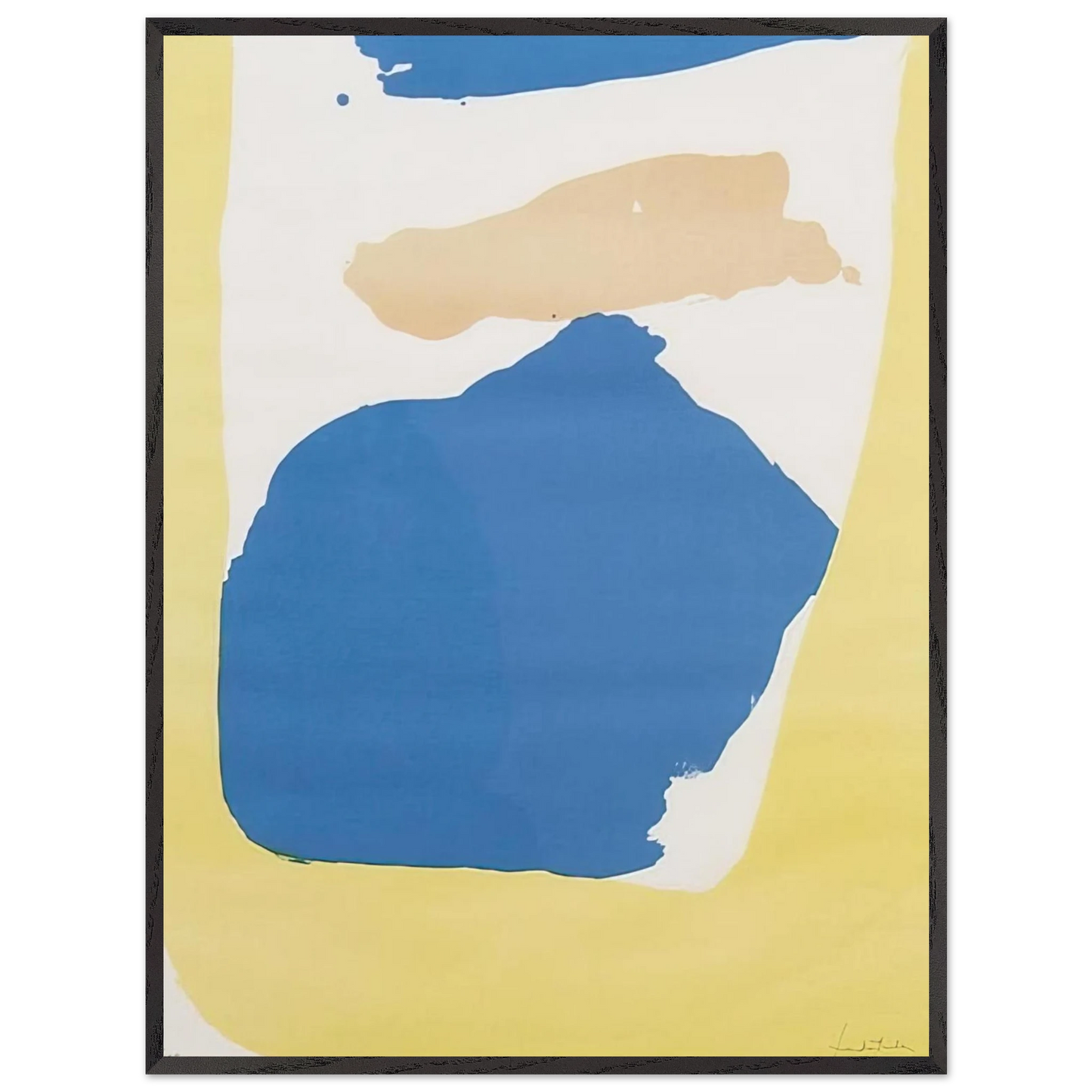 Helen Frankenthaler - Frankenthaler Preview - 1965 Wall art - 30x40 cm / 12x16 Inches - Premium Wooden Framed Poster With Fine Art Paper - Black frame