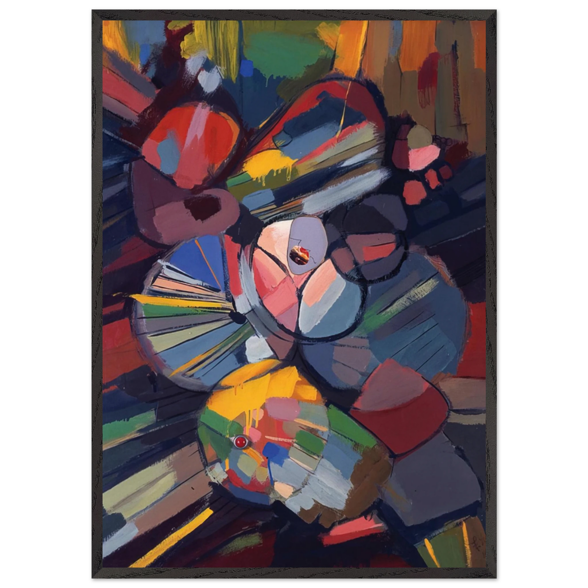 Crystalline - 1975 - Gebre Kristos Desta Framed Art Print – Black Wooden Frame - Default Title - -Framed Art Print