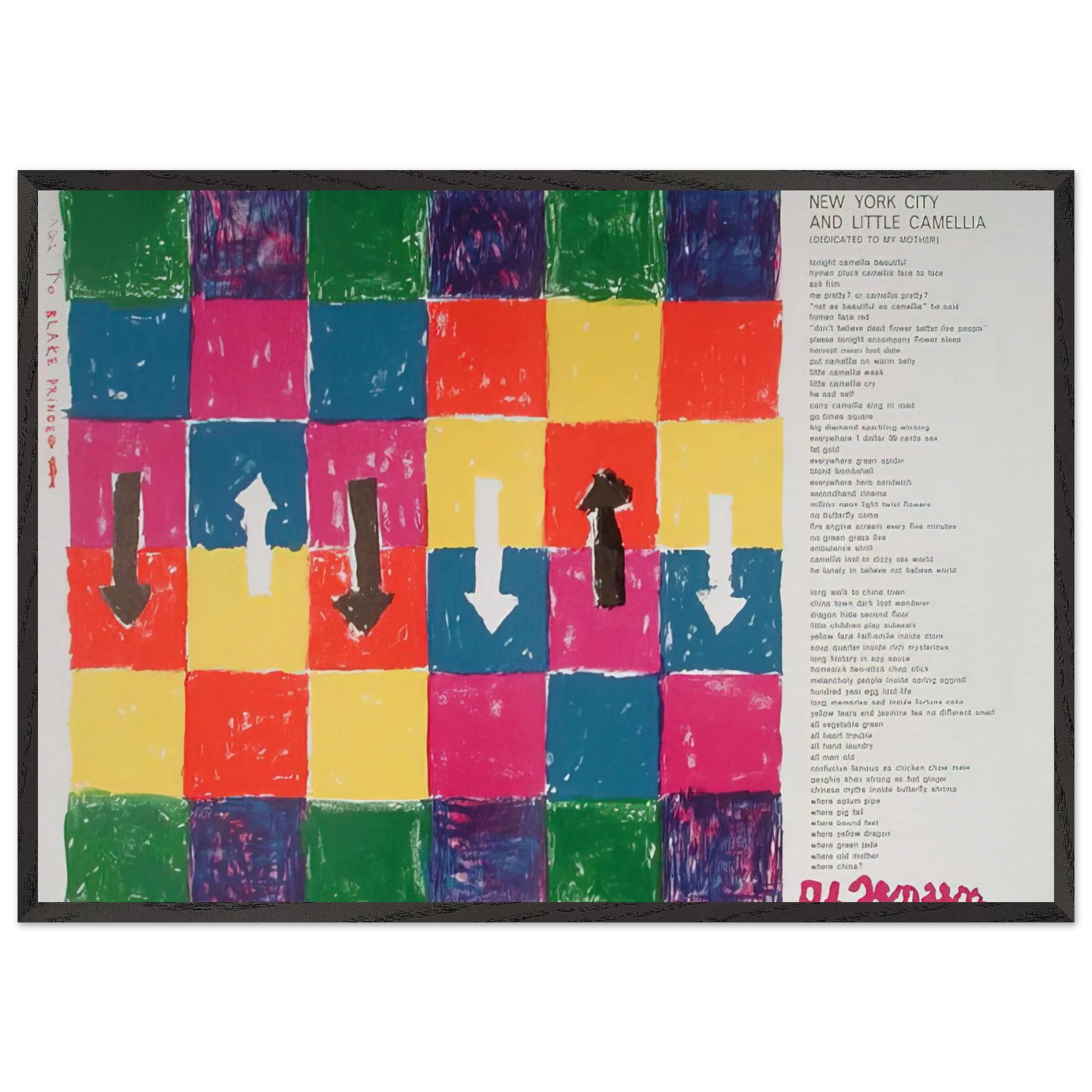 Hommage to Blake Prince tiree de lalbum 1  Life - 1964 - Alfred Jensen Framed Art Print – Black Wooden Frame - Default Title - -Framed Art Print