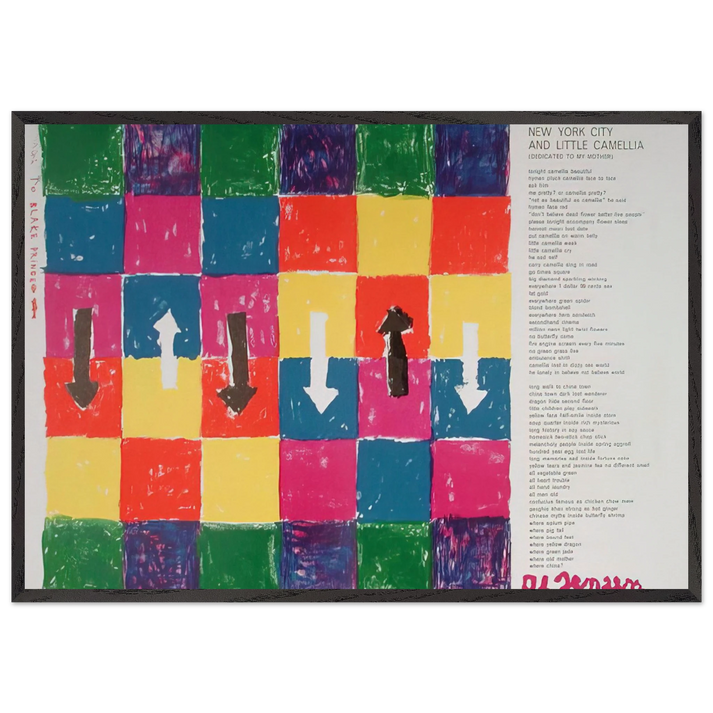 Hommage to Blake Prince tiree de lalbum 1  Life - 1964 - Alfred Jensen 70x100 cm / 28x40 inches Framed Art Print – Black Wooden Frame