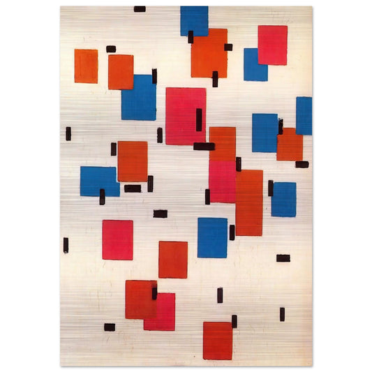 Composition in Color A - Piet Mondrian Brushed Aluminum Print - 70x100 cm / 28x40 inches | Piet Mondrian Aluminum Print | Piet Mondrian Prints
