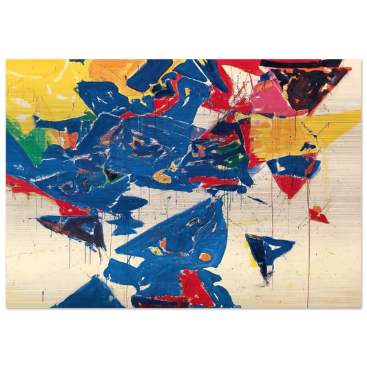 Middle Blue III - Sam Francis Brushed Aluminum Print - 70x100 cm / 28x40 inches | Sam Francis Aluminum Print | Sam Francis Prints