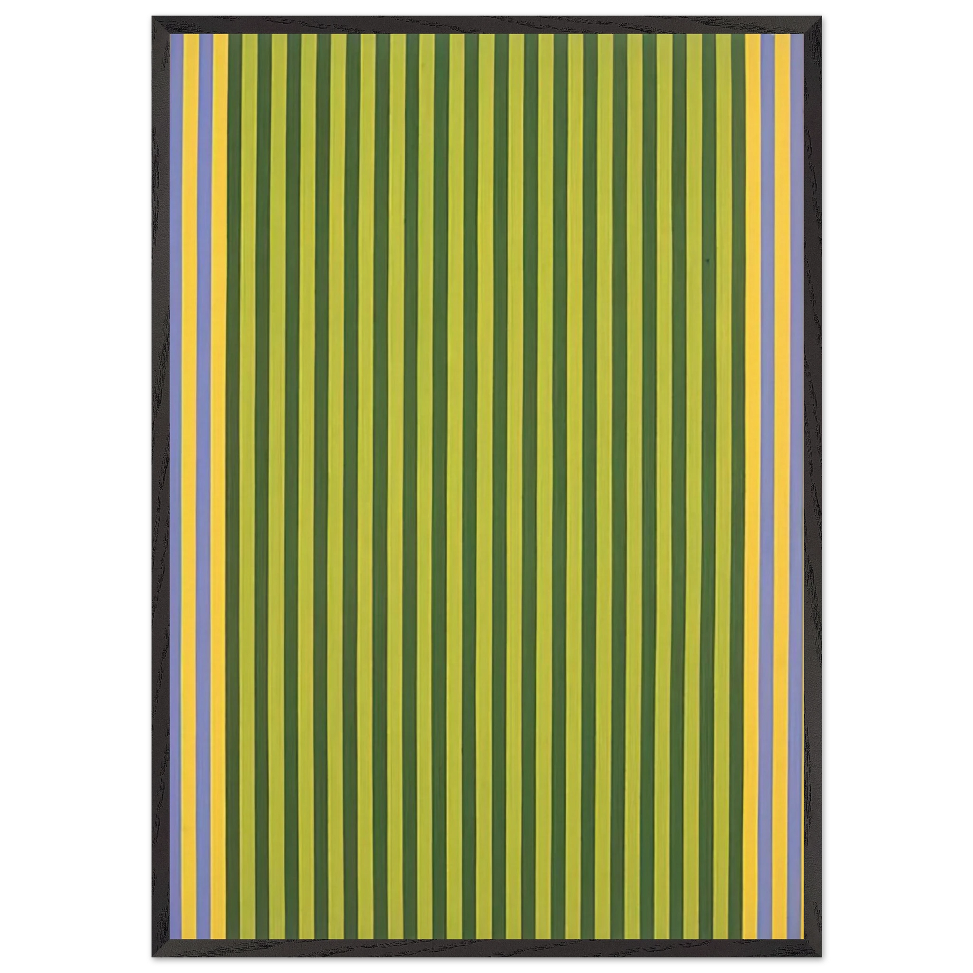 LimelightSounds of Grass - 1960 - Gene Davis Framed Art Print – Black Wooden Frame - Default Title - -Framed Art Print