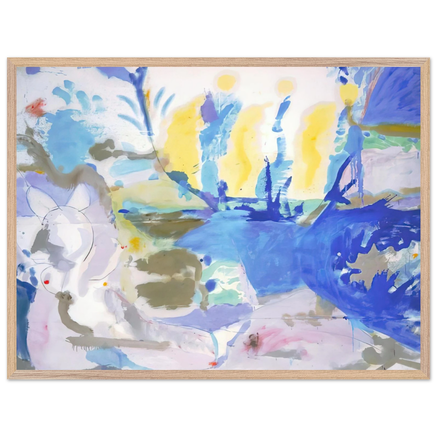 Helen Frankenthaler - Basque Beach - 1958 Wall art - A1 (59.4 x 84.1  cm) - Fine Art Poster - -