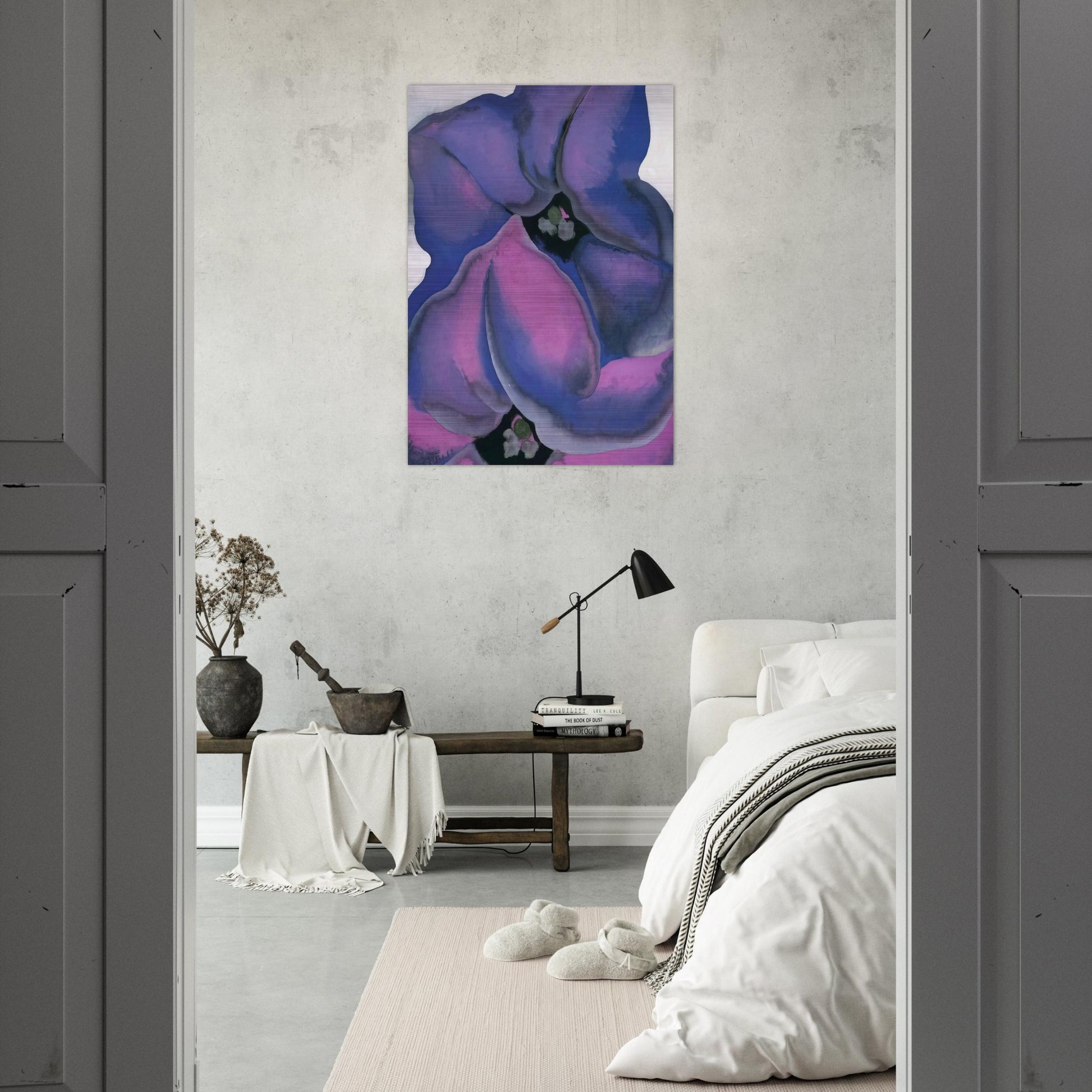Purple Petunias - Georgia O'Keeffe Brushed Aluminum Print - 70x100 cm / 28x40 inches | Georgia O'Keeffe Aluminum Print | Georgia O'Keeffe Prints